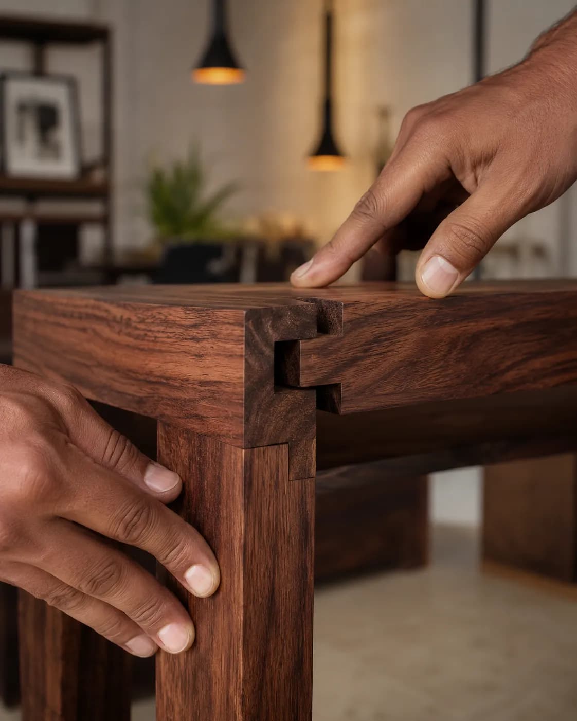 Woodworking process detail