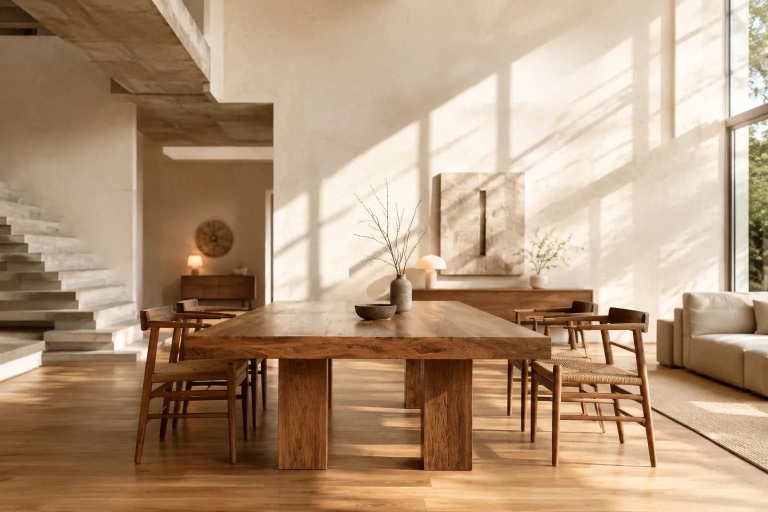 Precision minimalist modern furniture showcase