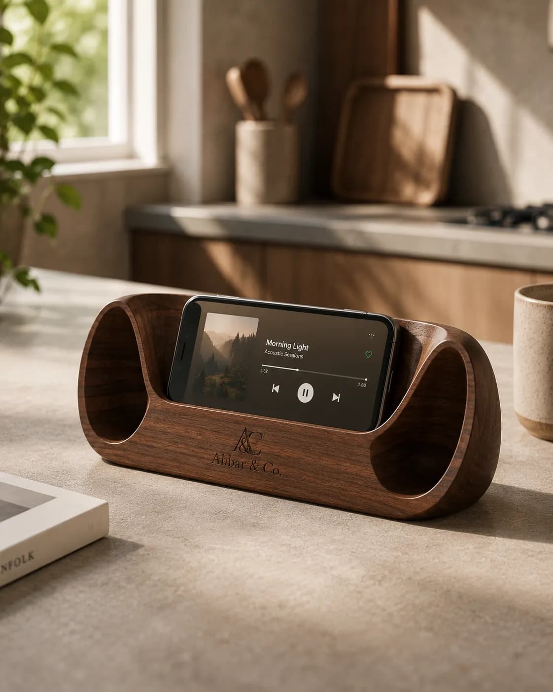 Sheesham Acoustic Phone Dock — view 1